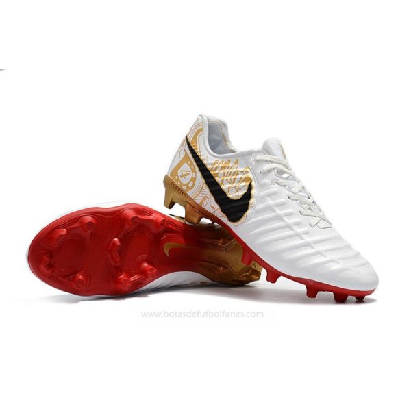 Nike Tiempo Legend VII FG Blanco Oro Rojo